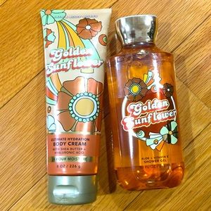 NWT Bath & Body Works Golden Sunflower Two Piece Set